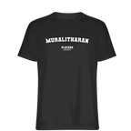 Muralitharan t-shirt – black men's t-shirt with white Muralitharan letters and Players Couture logo on the chest