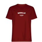 Murillo t-shirt – red men's t-shirt with white Murillo letters and Players Couture logo on the chest