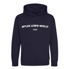 Myles Lewis-Skelly hoodie – navy kids' hoodie with white Myles Lewis-Skelly letters and Players Couture logo on the chest
