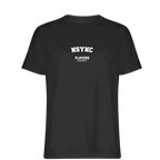 NSYNC t-shirt – black men's t-shirt with white NSYNC letters and Players Couture logo on the chest