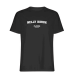 Nelly Korda t-shirt – black men's t-shirt with white Nelly Korda letters and Players Couture logo on the chest