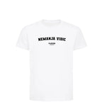 Nemanja Vidic t-shirt – white kids' t-shirt with black Nemanja Vidic letters and Players Couture logo on the chest
