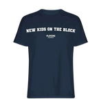 New t-shirt – navy kids' t-shirt with white New letters and Players Couture logo on the chest