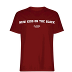 New t-shirt – red kids' t-shirt with white New letters and Players Couture logo on the chest