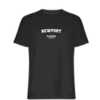 Newport t-shirt – black men's t-shirt with white Newport letters and Players Couture logo on the chest