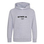 Neymar Jr. hoodie – grey kids' hoodie with black Neymar Jr. letters and Players Couture logo on the chest