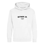 Neymar Jr. hoodie – white kids' hoodie with black Neymar Jr. letters and Players Couture logo on the chest
