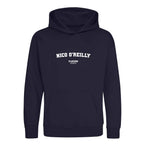 Nico O’Reilly hoodie – navy kids' hoodie with white Nico O’Reilly letters and Players Couture logo on the chest