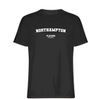 Northampton t-shirt – black men's t-shirt with white Northampton letters and Players Couture logo on the chest