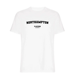 Northampton t-shirt – white men's t-shirt with black Northampton letters and Players Couture logo on the chest