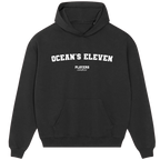 Ocean's Eleven hoodie – black men's hoodie with white Ocean's Eleven letters and Players Couture logo on the chest