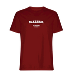 Olazabal t-shirt – red men's t-shirt with white Olazabal letters and Players Couture logo on the chest
