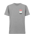 Olympiacos Monopoly Card t-shirt – close-up of white Olympiacos Monopoly Card lettering and Players Couture logo on the chest