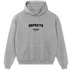 Ospreys hoodie – grey men's hoodie with black Ospreys letters and Players Couture logo on the chest