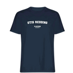 Otis Redding t-shirt – navy men's t-shirt with white Otis Redding letters and Players Couture logo on the chest