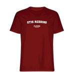 Otis Redding t-shirt – red men's t-shirt with white Otis Redding letters and Players Couture logo on the chest