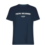 Patri Guijarro t-shirt – navy men's t-shirt with white Patri Guijarro letters and Players Couture logo on the chest