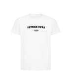 Patrice Evra t-shirt – white kids' t-shirt with black Patrice Evra letters and Players Couture logo on the chest