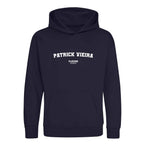 Patrick Vieira hoodie – navy kids' hoodie with white Patrick Vieira letters and Players Couture logo on the chest