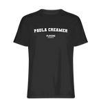 Paula Creamer t-shirt – black men's t-shirt with white Paula Creamer letters and Players Couture logo on the chest