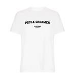 Paula Creamer t-shirt – white men's t-shirt with black Paula Creamer letters and Players Couture logo on the chest