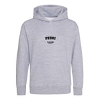 Pedri hoodie – grey kids' hoodie with black Pedri letters and Players Couture logo on the chest