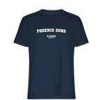 Phoenix Suns t-shirt – navy men's t-shirt with white Phoenix Suns letters and Players Couture logo on the chest