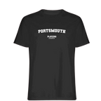 Portsmouth t-shirt – black men's t-shirt with white Portsmouth letters and Players Couture logo on the chest