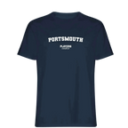 Portsmouth t-shirt – navy men's t-shirt with white Portsmouth letters and Players Couture logo on the chest