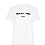 Princess Diana t-shirt – white men's t-shirt with black Princess Diana letters and Players Couture logo on the chest
