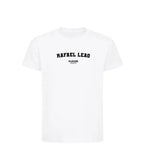Rafael Leao t-shirt – white kids' t-shirt with black Rafael Leao letters and Players Couture logo on the chest