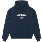 Raphinha hoodie – navy men's hoodie with white Raphinha letters and Players Couture logo on the chest