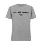 Ratchet & Clank t-shirt – grey men's t-shirt with black Ratchet & Clank letters and Players Couture logo on the chest
