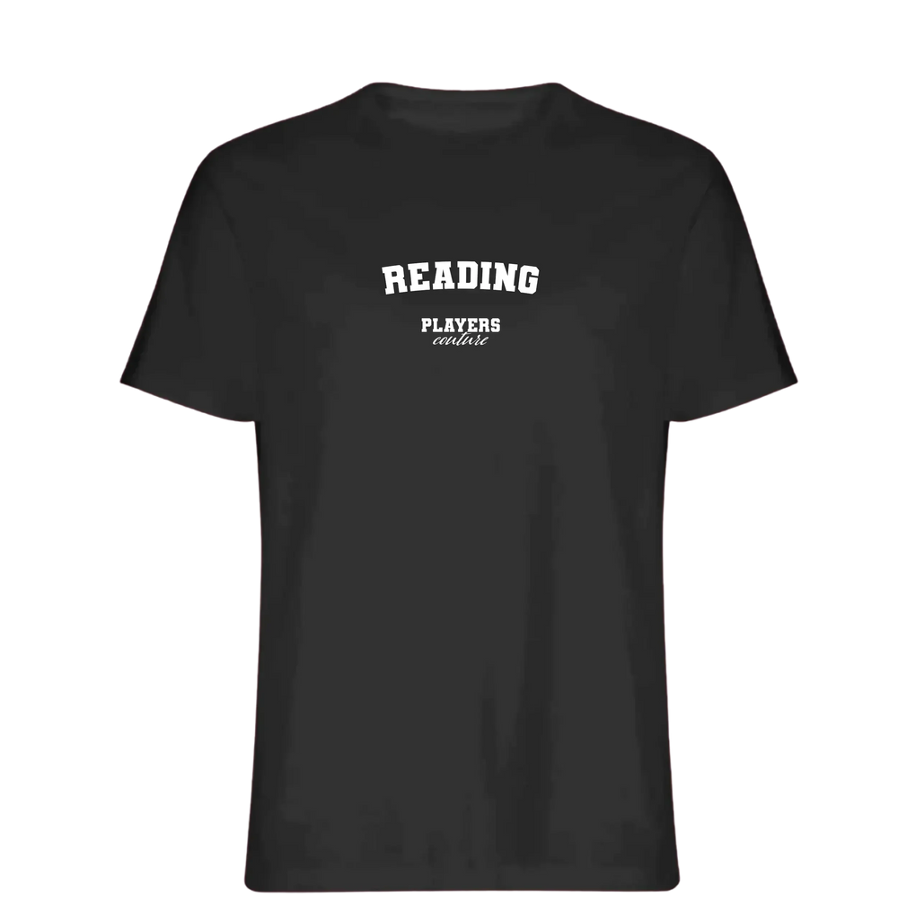 Reading t-shirt – black men's t-shirt with white Reading letters and Players Couture logo on the chest