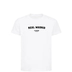 Real Madrid t-shirt – white kids' t-shirt with black Real Madrid letters and Players Couture logo on the chest