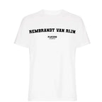 Rembrandt Van Rijn t-shirt – white men's t-shirt with black Rembrandt Van Rijn letters and Players Couture logo on the chest