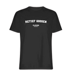 Retief Goosen t-shirt – black men's t-shirt with white Retief Goosen letters and Players Couture logo on the chest