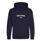 Rico Lewis hoodie – navy kids' hoodie with white Rico Lewis letters and Players Couture logo on the chest