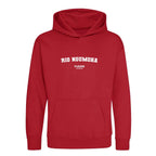 Rio Ngumoha hoodie – red kids' hoodie with white Rio Ngumoha letters and Players Couture logo on the chest