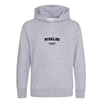 Rivaldo hoodie – grey kids' hoodie with black Rivaldo letters and Players Couture logo on the chest