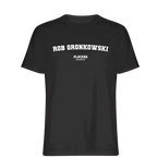 Rob Gronkowski t-shirt – black men's t-shirt with white Rob Gronkowski letters and Players Couture logo on the chest