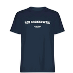 Rob Gronkowski t-shirt – navy men's t-shirt with white Rob Gronkowski letters and Players Couture logo on the chest