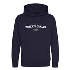 Roberto Carlos hoodie – navy kids' hoodie with white Roberto Carlos letters and Players Couture logo on the chest