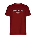 Rocky Balboa t-shirt – red men's t-shirt with white Rocky Balboa letters and Players Couture logo on the chest