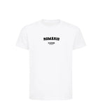 Romario t-shirt – white kids' t-shirt with black Romario letters and Players Couture logo on the chest