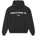 Ronald Acuña Jr. men's hoodie in black with bold name lettering