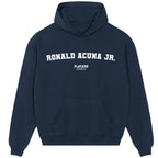 Ronald Acuña Jr. men's hoodie in navy with bold name lettering