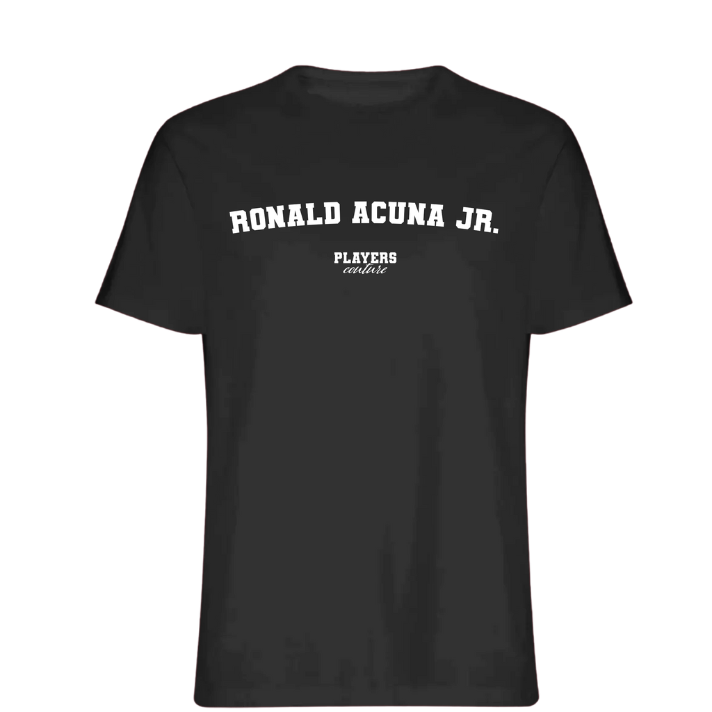Ronald Acuna Jr. Players Couture Mens T-Shirt Black