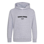 Ronaldinho hoodie – grey kids' hoodie with black Ronaldinho letters and Players Couture logo on the chest