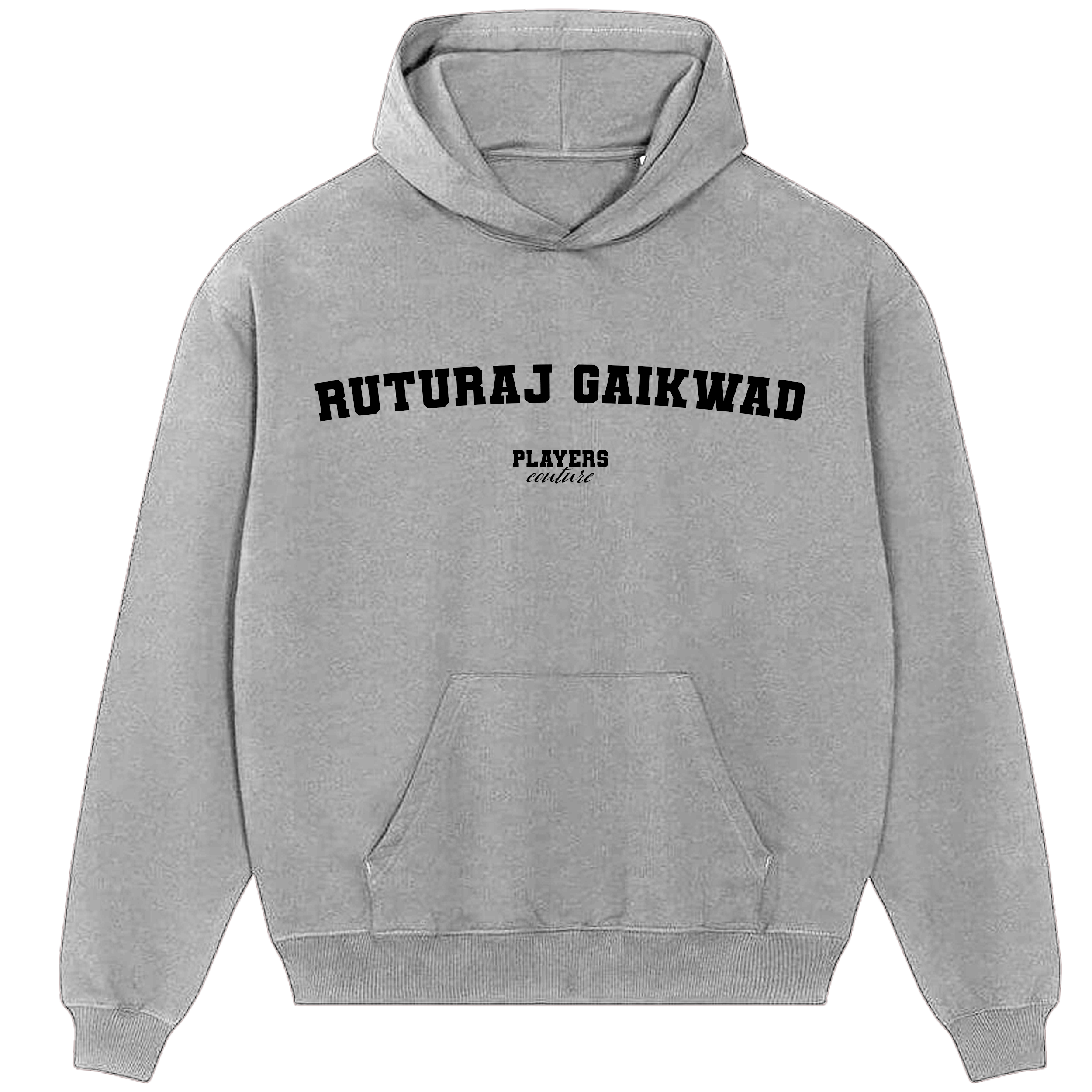 Ruturaj Gaikwad Players Couture Men's Casual Hoodie Gray